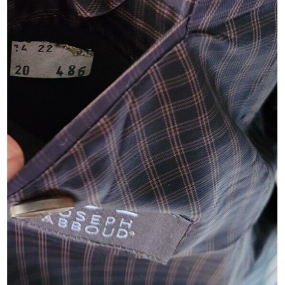 JOE JOSEPH ABBOUD 46L MEN'S SPORT COAT GRAY BROWN WOOL 2-BUTTON/2-VENT B537 - Picture 11 of 15